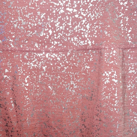 Sweaty Betty 7/8 Disco Metallic Pink Silver Leggings - Picture 4 of 9